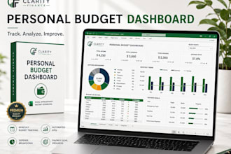 create a custom personal finance excel budget dashboard