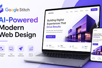 create a clean modern website using google stitch ai and ai studio