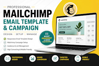design mailchimp email template and campaign