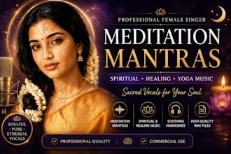 sing meditation mantras and spiritual female vocals