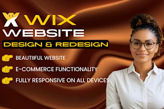 design or redesign a professional wix website, business site or online store
