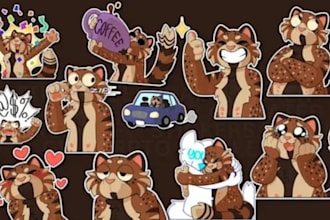 create custom furry sticker packs for telegram and discord