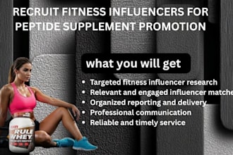 recruit fitness influencers for peptide supplement promotion