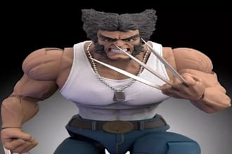 create a 3d articulated action figure, custom toy, and figurine for 3d printing