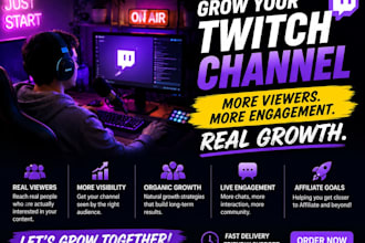 promote your twitch channel for organic growth and real viewers