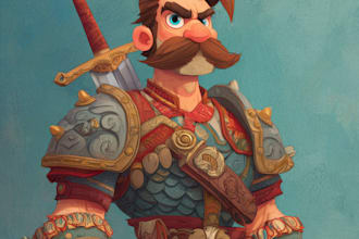 design a character in retro cartoon style