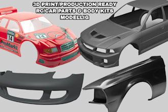 automotive cad body kit rc car model widebody kit 3d print ready vehicle model