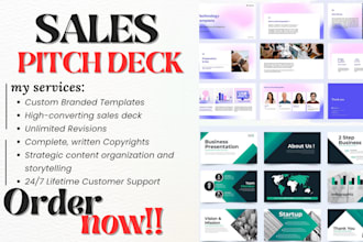 build a high converting sales deck and b2b ppt presentation, investor pitch deck