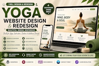 create a yoga, fitness or gym website, trainer website