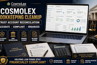 clean up and reconcile cosmolex bookkeeping for law firms and attorneys