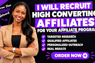 recruit high converting affiliates for your affiliate program