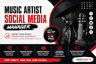 be social media manager for music artist and entertainment brands