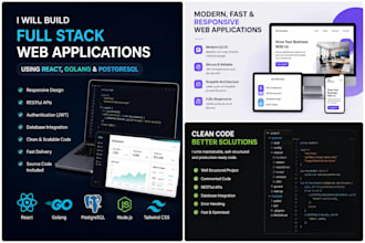 develop full stack web applications using react and go