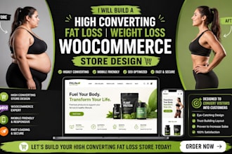 build a high converting fat loss weight loss woocommerce store design