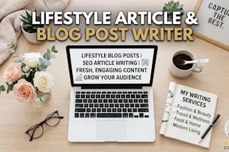 write SEO optimized blog posts and articles for you