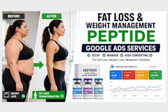 setup and manage google ads for metabolic weight loss fat loss peptide