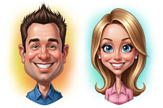draw digital caricature portraits from photos