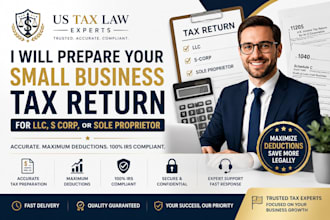 prepare your small business tax return for llc, scorp, or sole proprietor