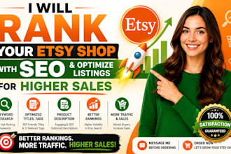 rank your etsy shop SEO optimize listings for higher sales
