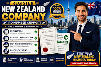 register new zealand company with ird number support