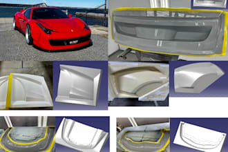 design custom car body kits, widebody kits, sports car parts stl for 3d printing