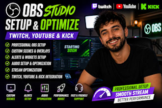 setup and optimize obs studio for twitch, youtube, and kick