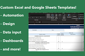 create an automated spreadsheet template fitted to your needs
