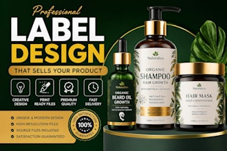 design modern product label packaging and branding label design