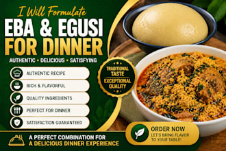 do eba and egusi for dinner