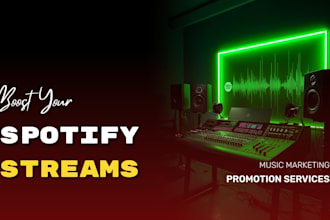 do spotify music promotion, playlist pitch, social media marketing US listener