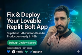 fix and deploy your lovable, bolt new, replit, vibe code app