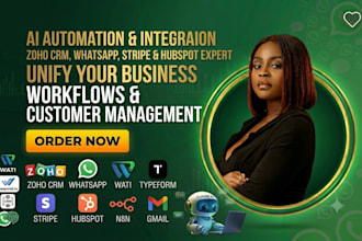 zoho crm whatsapp wati typeform stripe hubspot n8n gmail claude ai automation