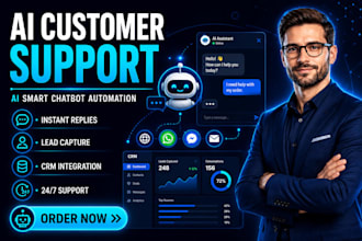 build ai customer support chatbot with CRM integration and automation