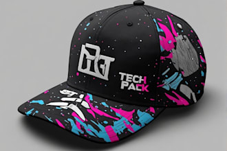 design letter logo cap or hat embroidery