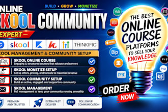 online course content, skool online course creation, manage skool community