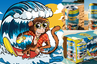 design eye catching craft beer can labels and packaging