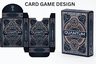 design custom card game, board game cards, card deck, card box and packaging