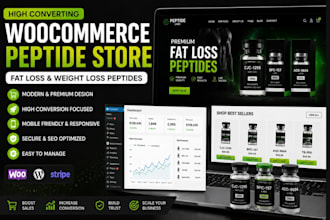build woocommerce fat loss weight loss  peptide ecommerce store