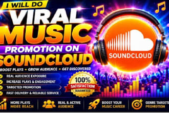 do viral music promotion on soundcloud to boost plays and audience