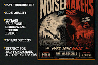 design bulk t shirt graphics and custom merchandise artwork