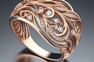 create jewelry design, photorealistic jewelry rendering and jewelry animation