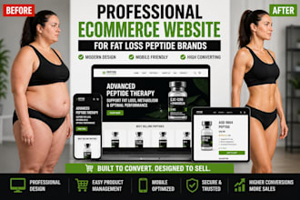 build a professional ecommerce website for fat loss weight loss peptide brands