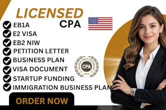 write immigration business plan for eb2 niw,e2 visa investor and startup funding