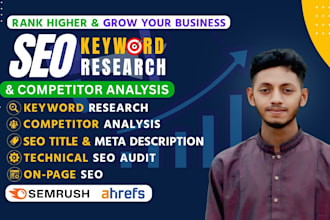 do keyword research, competitor analysis and on page SEO