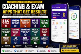 build ssc, banking, railway, upsc, neet, jee and coaching institute apps