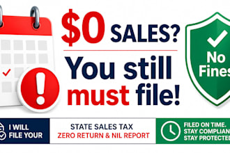 file your state sales tax zero return and nil report  avoid late penalty