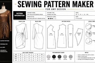 create professional sewing pattern PDF sewing pattern and pattern grading