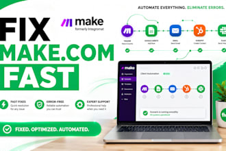 fix make com automation errors, bugs, and broken scenarios fast