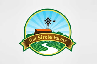 design amazing modern logo for full circle farms