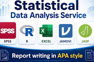 do statistical data analysis on r phytho jamovi spss jasp stata nvivo excel